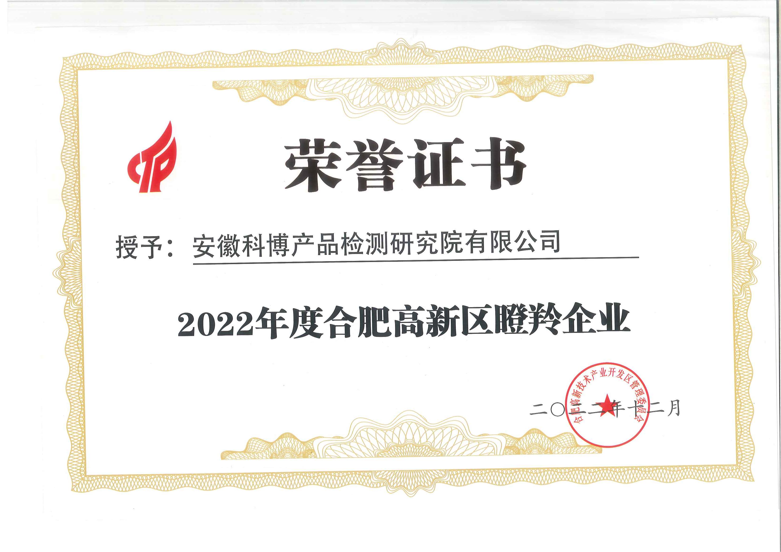 合肥高新區瞪羚企業(yè)